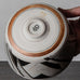 Gerd Hiort Petersen, Denmark, unique porcelain bowl with line decoration J1292