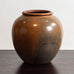 Erich and Ingrid Triller for Tobo, Sweden, unique stoneware vase with golden brown glaze G9171