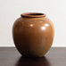 Erich and Ingrid Triller for Tobo, Sweden, unique stoneware vase with golden brown glaze G9171