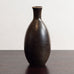 Erich and Ingrid Triller for Tobo, Sweden, unique stoneware vase with dark brown glaze M4270