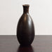 Erich and Ingrid Triller for Tobo, Sweden, unique stoneware vase with dark brown glaze M4270