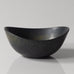 Gunnar Nylund for Rörstrand, Sweden, small ovoid bowl with black haresfur glaze H1155