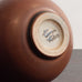 Erich and Ingrid Triller for Tobo, Sweden, unique stoneware vase with reddish  brown glaze K2548