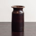 Erich and Ingrid Triller for Tobo, Sweden, unique stoneware vase with dark brown glaze G9175