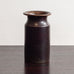 Erich and Ingrid Triller for Tobo, Sweden, unique stoneware vase with dark brown glaze G9175