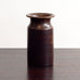 Erich and Ingrid Triller for Tobo, Sweden, unique stoneware vase with dark brown glaze G9175