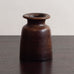 Erich and Ingrid Triller for Tobo, Sweden, unique stoneware vase with dark brown glaze G9473