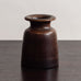 Erich and Ingrid Triller for Tobo, Sweden, unique stoneware vase with dark brown glaze G9473