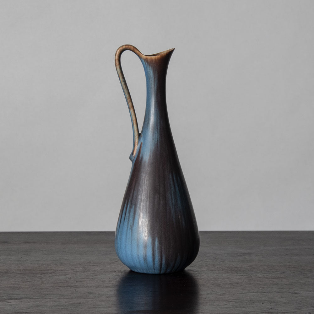 Gunnar Nylund for Rorstrand, stoneware pitcher with blue and brown glaze J1232