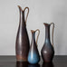 Group of pitchers with blue and brown glaze by Gunnar Nylund for Rorstrand