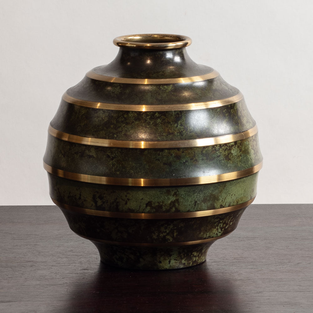 SVM, Sweden, ribbed vase in light bronze M4511