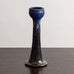 Liisa Hallamaa for Arabia, Finland, candlestick vase with blue and blue and brown glaze M5408