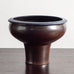 Liisa Hallamaa for Arabia, Finland, wide vase with blue and blue and brown glaze M5432