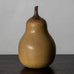 Gisela Frenzel, Germany, unique stoneware pear shaped vase with yellow ochre glaze J1269