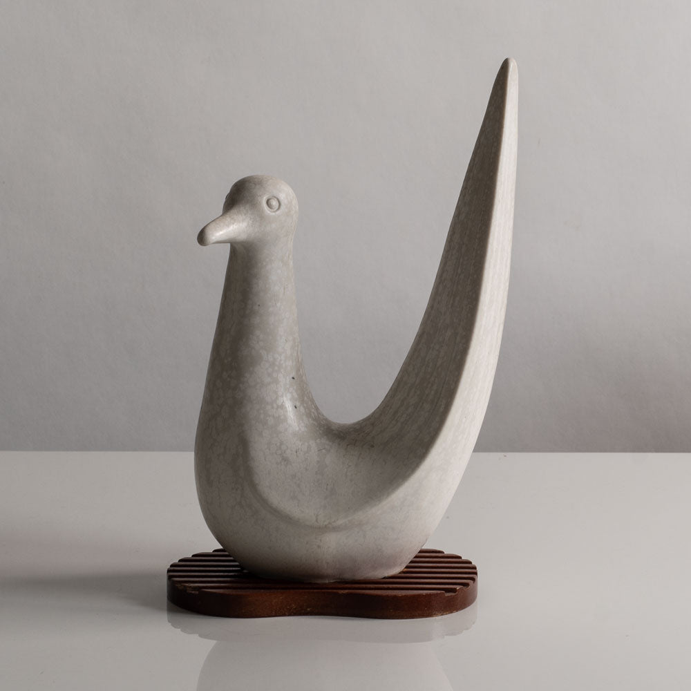 Gunnar Nylund for Rörstrand, Sweden, stoneware bird figure with white glaze L3860