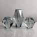 Three faceted vases by Strombergshyttan, Sweden