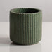 Arne Bang, Denmark, stoneware fluted cylindrical vase with green glaze M5412
