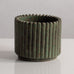 Arne Bang, Denmark, stoneware fluted cylindrical vase with green glaze M5416
