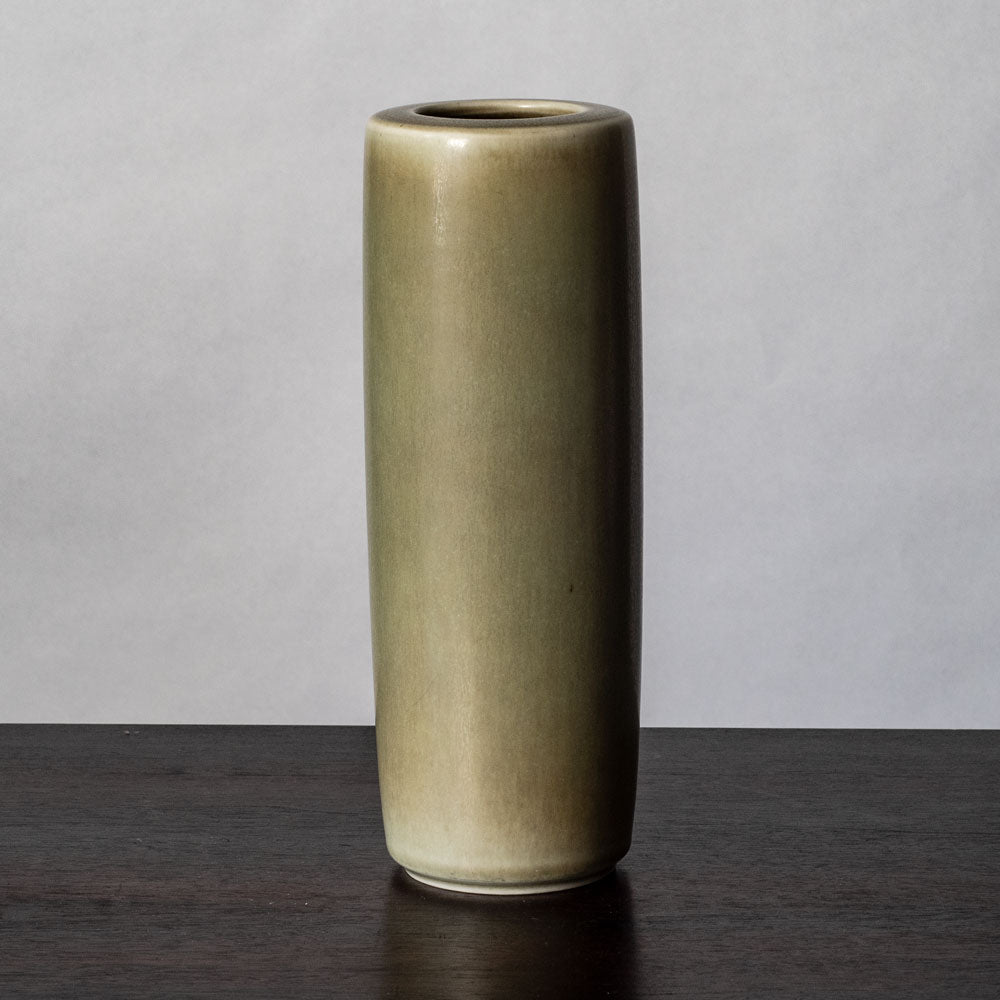 Per Linnemann-Schmidt for Palshus cylindrical vase with buff haresfur glaze J1382