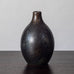 Erich and Ingrid Triller for Tobo, Sweden, vase with dark brown glaze H1171