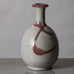 Horst Kerstan, Germany, unique stoneware vase with off white and pink glaze J1298
