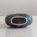 Gunnar Nylund for Rörstrand, Sweden, stoneware flattened bottle vase with blue and brown glaze M5402