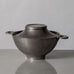 Edvin Ollers for Gjutet Tenn, Sweden, pewter lidded bowl with two handles J1387