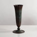 Tall scalloped disko metal vase, Denmark,  M5436