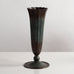 Tall scalloped disko metal vase, Denmark,  M5436