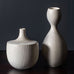 Two small white vases by Stig Lindberg for Gustavsberg, Sweden