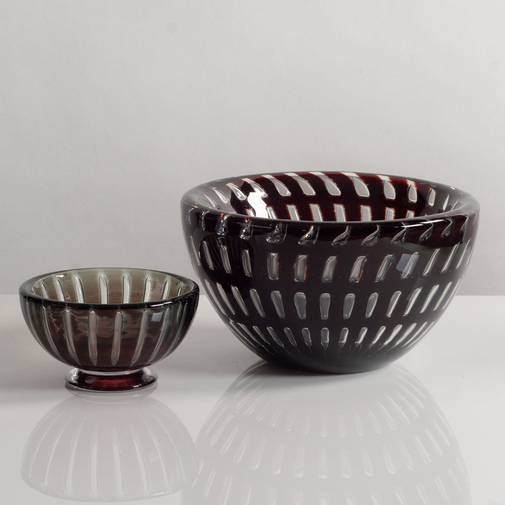 Two "Ariel" bowls by Edvin Öhrström for Orrefors, Sweden