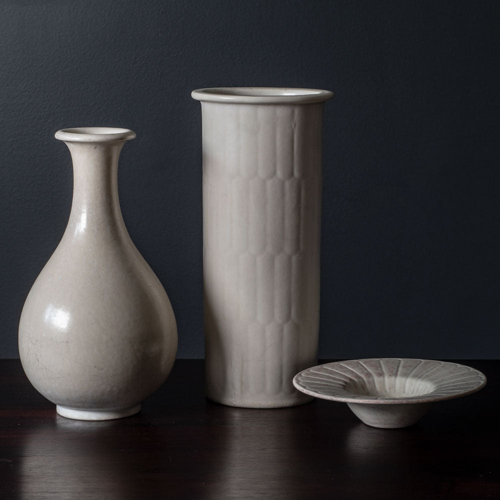 Group of white vessels by Gunnar Nylund for Rorstrand, Sweden