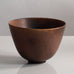 Gunnar Nylund for Rörstrand, Sweden, stoneware bowl with  brown glaze M4048