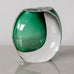 Vicke Lindstrand for Kosta, Sweden, sommerso vase in green and clear glass J1244