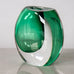 Vicke Lindstrand for Kosta, Sweden, sommerso vase in green and clear glass J1244