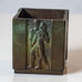 GAB, Sweden, square bronze cup with figures in relief K2688