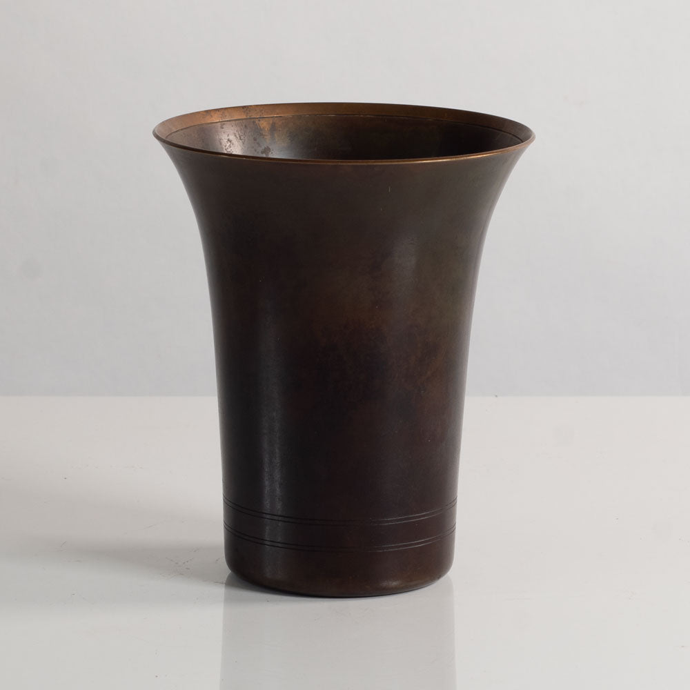 Just Andersen, Denmark, light bronze vase with flaring rim M4244