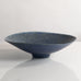 Carl Harry Stålhane for Rörstrand, Sweden, large stoneware footed bowl with blue haresfur glaze M5421