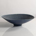 Carl Harry Stålhane for Rörstrand, Sweden, large stoneware footed bowl with blue haresfur glaze M5421