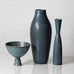 Three vessels with blue glaze by Carl Harry Stålhane for Rörstrand, Sweden