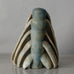 Beate Kuhn, Germany, unique stoneware sculpture with blue and off-white glaze J1222