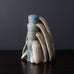 Beate Kuhn, Germany, unique stoneware sculpture with blue and off-white glaze J1222
