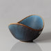 Gunnar Nylund for Rörstrand, ceramic elliptical bowl with blue and brown glaze L3298