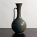 Gunnar Nylund for Rörstrand, Sweden, large stoneware handled vase with green crystalline glaze M5545