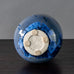Sigrid May, Germany, unique porcelain vase with blue high-fired crystalline glaze J1307