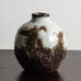 Jørgen Mogensen, own studio,  Denmark, stoneware vase with brown and white glaze M5561
