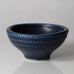 Kåge Verkstad stoneware bowl with dark blue haresfur glaze L3334