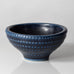 Kåge Verkstad stoneware bowl with dark blue haresfur glaze L3334