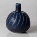Wilhelm Kage for Gustavsberg, Sweden, Stoneware "Verkstad" vase  with blue haresfur glaze E7312
