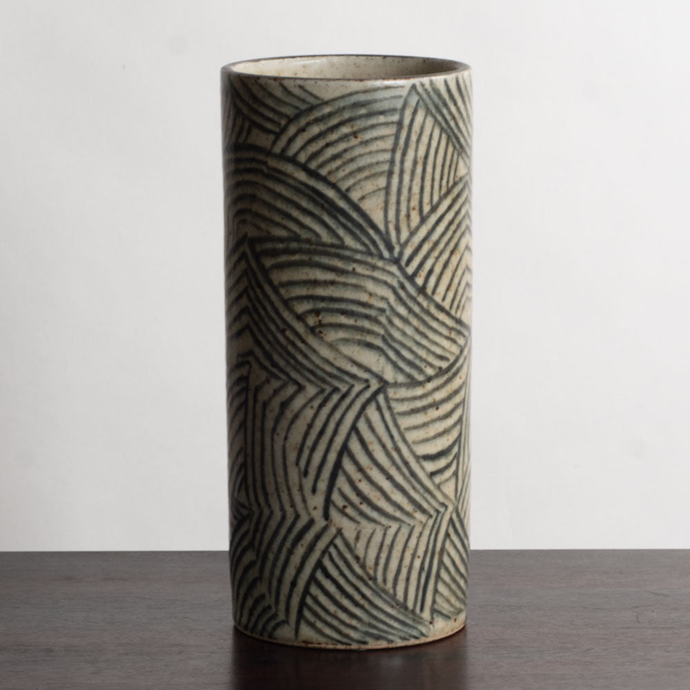 Eva Staehr Nielsen for Royal Copenhagen, Denmark, vase with cream and gray glaze M5521